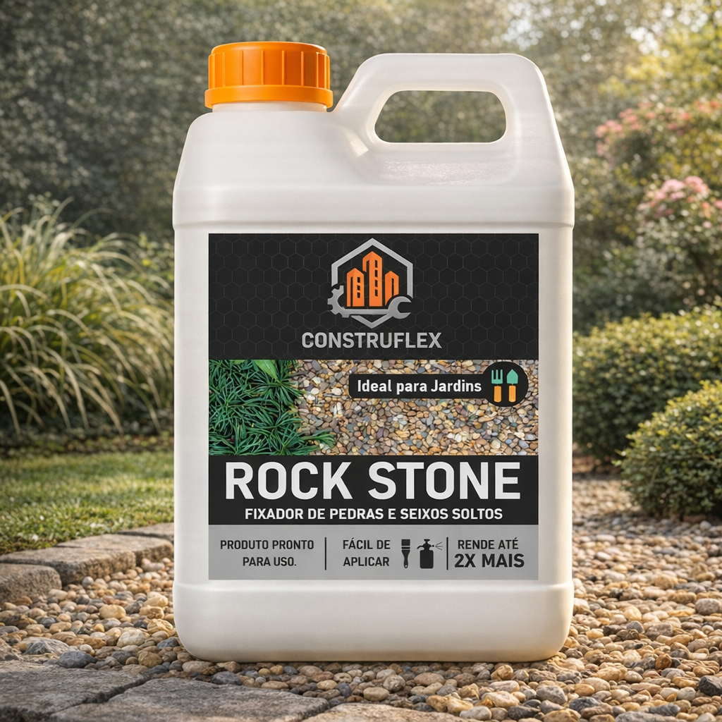 Galão Rock Stone em ambiente de jardim
